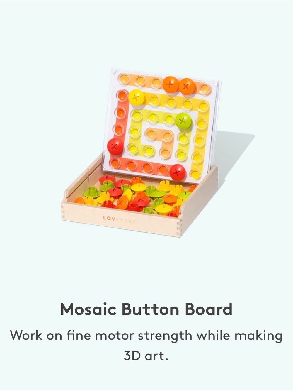 LOVEVERY Mosaic Button Board